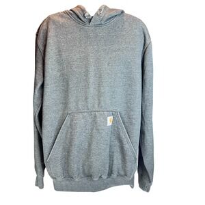Carhartt K121 Gray Pullover Hoodie Original Fit Kangaroo Pocket Men's S